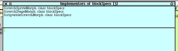 Implementors of blockSpecs