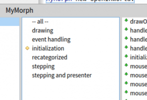 categorized list